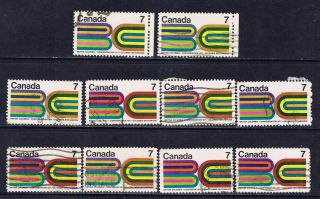 Canada 552 (2) 1971 7 Cent B.  C.  Centennial 10 photo
