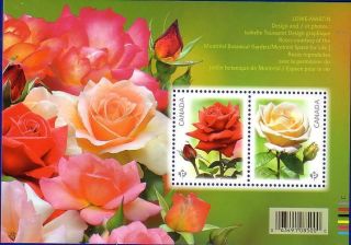 Canada 2014 Flower Roses Souvenir Sheet photo