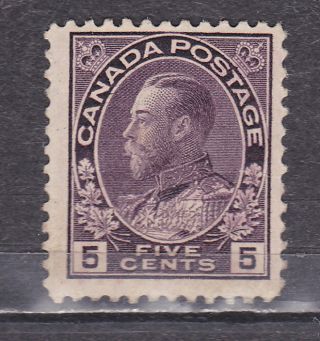 112 Canada No Gum - 5¢ Violet Admiral - Cv $50.  00 photo