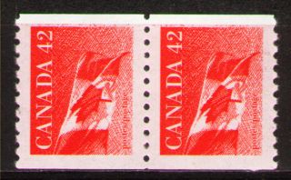 Canada 1991 Mi1267 1.  80 Mieu 1 Pair Definitive Issue - Flag photo