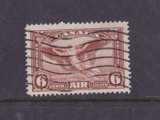 Canada Air Mail Stamp C5 - 6 - Cent Red Brown - - photo