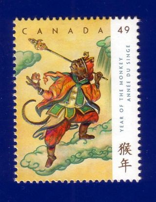 Canada 2004 Year Of The Monkey Stamp (2015) photo