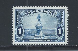 King George V Pictorial Issue $1 Champlain Statue 227 Mh photo