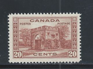 1938 Pictorial Issue 20 Cents Fort Garry Gate 243 Nh photo