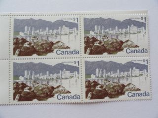 1973 Canada Vancouver,  $1.  00 Plate Block photo