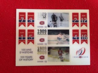 2009 Montreal Canadians Hologram Stamp $9 Dollars Face Value. photo