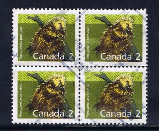Canada 1156 (3) 1988 2 Cent Canadian Wildlife - Porcupine Block Of 4 photo