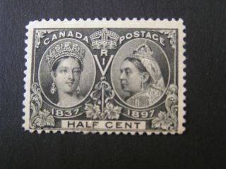 Canada,  Scott 50,  1/2 C.  Value Black,  Jubilee Issue.  Mvlh photo