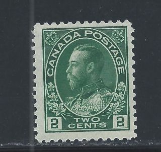 King George V Admiral 2 Cents Yellow Green 107 Nh photo