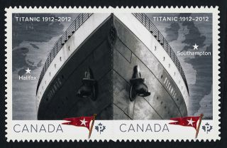 Canada 2537i Ship Titanic Bow,  Map photo