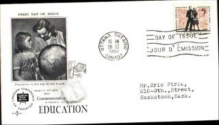 National Conference On Education Fdc Rosecraft Ottawa Ontario 1962 Canada photo