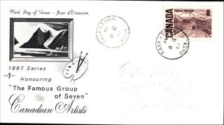 The Famousegroup Of Seven Canadian Artists Fdc Rosecraft Saskatoon 67 Canada photo