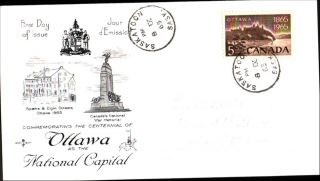 The Centennial Of Ottawa As The National Capi Fdc Rosecraft Saskatoon 65 Canada photo