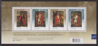 Canada 2010 Canadiana 57c Canadian The Four Indian Kings Sheet Block Nh photo