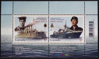Canada 2010 Canadiana 57c Canadian Navy 100 Years (1910 To 2010) S/s Nh photo