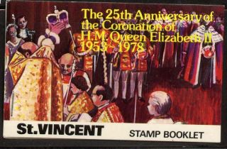 St Vincent 531b Booklet Sb6 25th Anniv Coronation Queen Elizabeth,  Cathedral photo