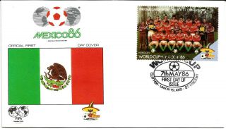1986 World Cup Mexico 75c Fifa Official First Day Cover See Scan Post Uk photo
