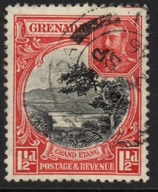 Grenada Sg137 1934 1½d Black & Scarlet P12½ photo