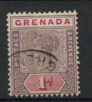 Grenada 1895 - 9 Sg 49,  1d Mauve & Carmine Qv A61834 photo