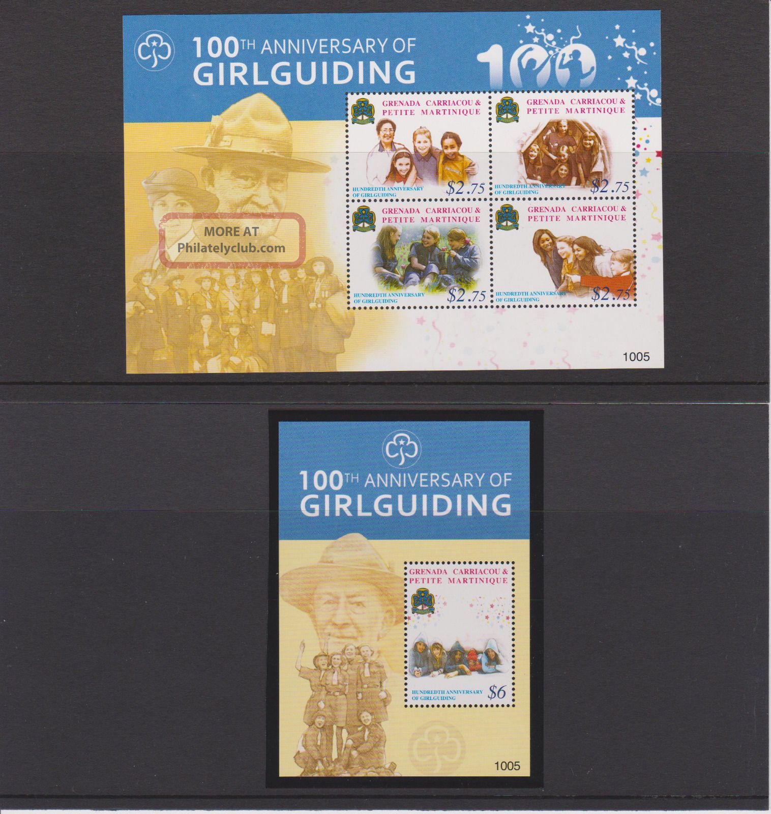 Grenadines Of Grenada 2010 Issue Of 100th Ann.  Girl Guiding Sheet Of 4 & S/s British Colonies & Territories photo