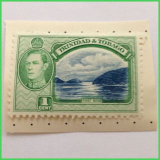 Trinidad & Tobago King George Vi Green Mounted Stamp As Per Scan photo
