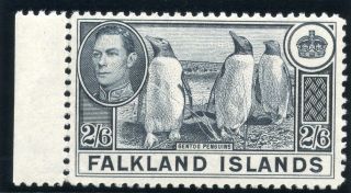 Falkland Islands 1944 Printing Kgvi 2s6d Slate.  Sg 160.  Heijtz 90c. photo