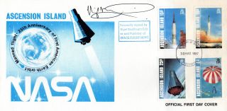 Ascension Islands 30 March 1987 Space Signed First Day Cover Fdi photo