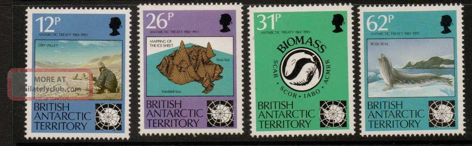 British Antarctic Terr.  Sg196/9 1991 Antarctic Treaty British Colonies & Territories photo