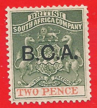 2d Green / Red Stamp 1891 - 95 Overprinted B.  C.  A.  Sg2 photo