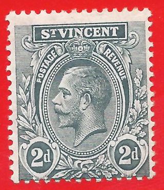 2d Grey Stamp 1913 St Vincent King George V photo
