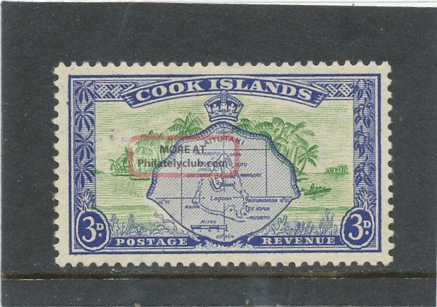 Cook Islands 1949 3d Green & Ultramarine Sg153 Mm British Colonies & Territories photo