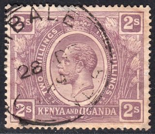 1922 Kenya,  Uganda,  Taganyika Kgv Dull Purple 2/ - (sg 88) Avg Cv: £17 photo