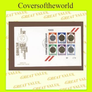 Gibraltar 1989 Coinage Sheet First Day Cover photo