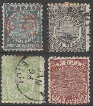 Fiji.  1891 - 1902 Definitives.  4 Values To 2½d B3215 photo