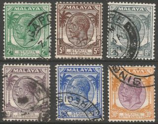 Straits Settlements (malaysia).  1936 - 37 Kgv.  6 Values To 30c.  B5116 photo