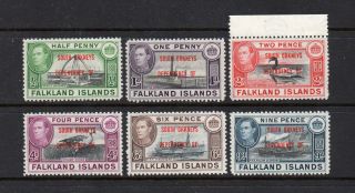 Falkland Islands South Orkney Dependency 1944 Definitives - Cat £20+ photo