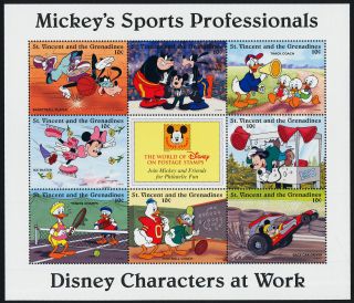 St Vincent 2250j Disney,  Mickey ' S Sports Professionals,  Tennis,  Boxing photo