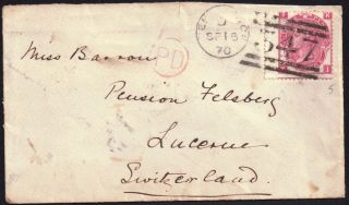 Gb 1868 3d Sg 103 P 5 Envelope 347 Pennycuick 16 Sep 1870 photo