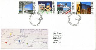 12 May 1987 British Architects In Europe Royal Mail First Day Cover Bureau Shs photo
