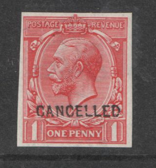 Sg N16x George V Cancelled Type 24 O/p 1d Scarlet Simple Cypher Imperf Cat £90 photo