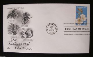 Our Endangered Flora First Day Of Issue Cover Milwaukee Wi June 7 1979 Us 1786 photo