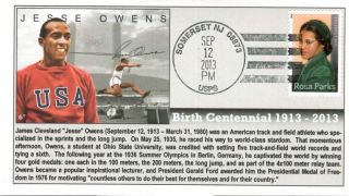 6° Cachets Jesse Owens Birth Centennial Berlin Olympics 1936 Ohio State photo