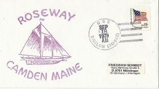 18 September 1979 Uss Bigelow Dd 942 Us Destroyer Cached Roseway Camden Maine photo