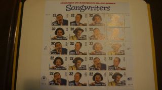 Scotts 3100 32 Cent Songwriters Legends Of American Music Full Sheet photo