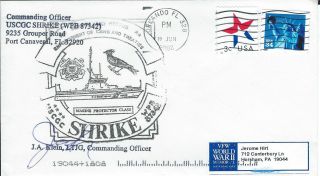 Uscgc Shrike (wpb 87342) Cover P/m 19 June 2002 With Ships Crest photo