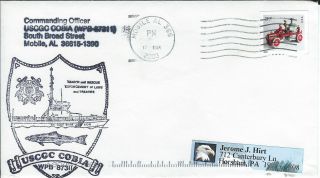 Uscgc Cobia (wpb 87311) Cover P/m 17 March 2003 With Ships Crest photo