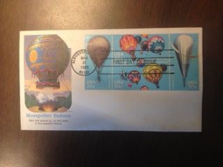 Hot Air Balloon Montgolfier Bros Fdoi Stamp 1963 photo