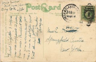 1910 Army Base Cancel,  Fort Mc Pherson,  Atlanta On Ppc. ,  Soldier ' S Mail photo