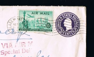 U438 Envelope With C35 Air Mail Stamp For Special Delivery photo