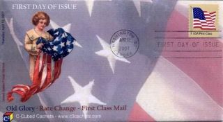 C³ C - Cubed 4129 Us Flag Rate Change Stamp 143 photo